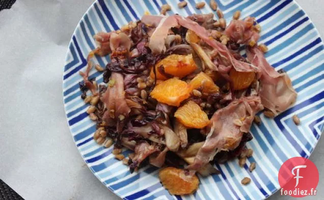 Farro à préparer avec Radicchio, Prosciutto et Orange