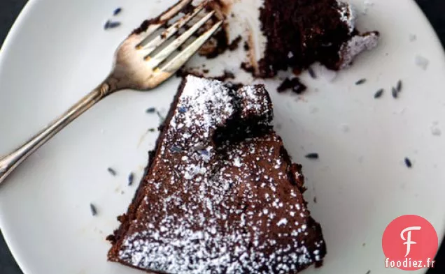 Gâteau au Chocolat Sans Farine à la Lavande - Earl Grey