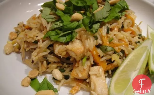 Le livre de cuisine Food Matters ': Riz frit épicé avec des germes de soja, du Poulet et des arachides