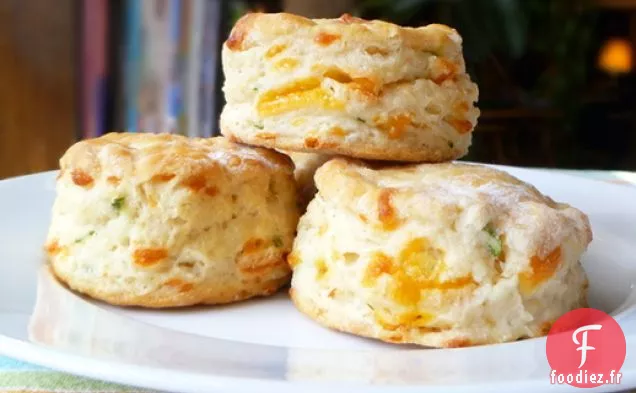 Cuisson du pain : Biscuits au Cheddar et aux Échalotes