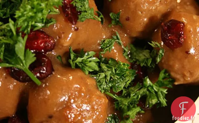 Boulettes de Viande aux Canneberges Acidulées