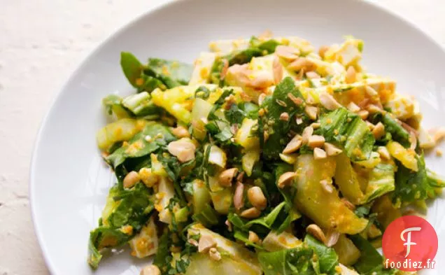Salade de Bok Choy et Tofu avec Vinaigrette Carotte-Gingembre