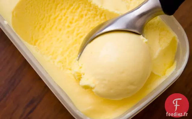 Crème Glacée au Safran, au Miel et à l'Orange