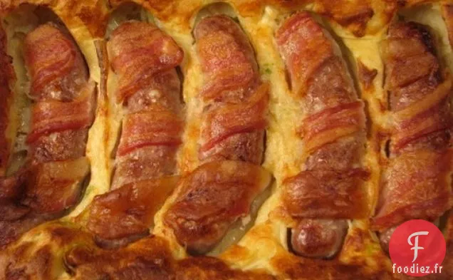 Brunch du dimanche: Crapauds Enveloppés de Bacon dans un trou rempli de Poireaux