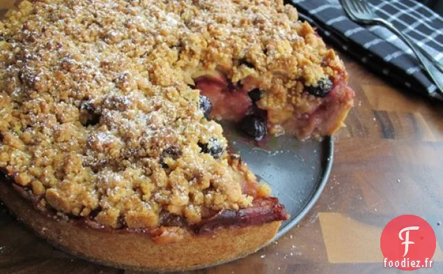 Gâteau à la Tarte aux Pommes Et aux Myrtilles