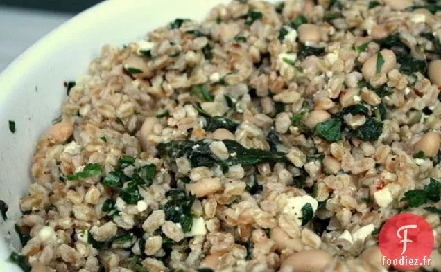 Salade de Haricots Blancs Farro avec Vinaigrette au Citron