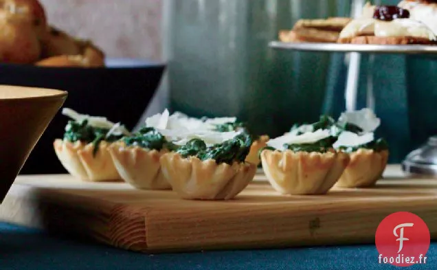 Tasses Phyllo aux Épinards à la Crème