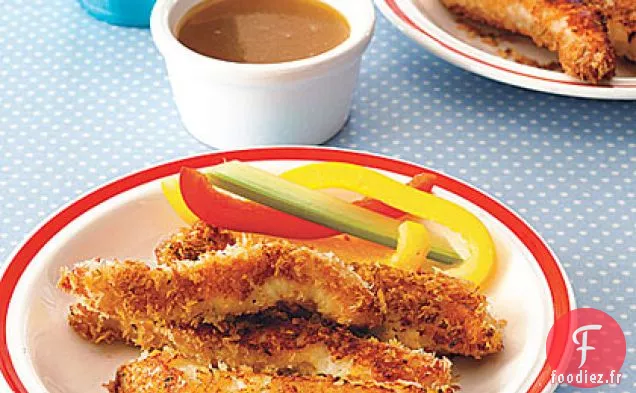 Lanières de Poulet Croustillantes à la Moutarde au Miel