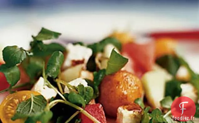 Salade de Melon d'été à la Feta et à la Menthe