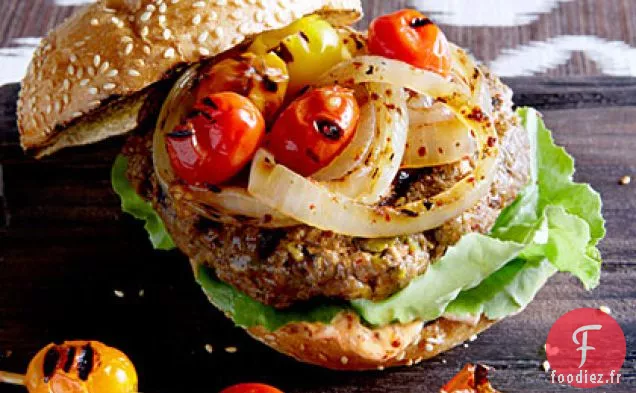 Hamburgers à la Pistache, à l'Agneau et au Bœuf