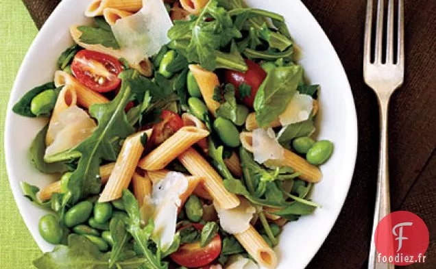 Pâtes de Blé entier avec Edamame, Roquette et Herbes