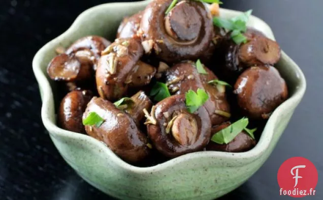 Champignons rôtis au Romarin et à l'Ail