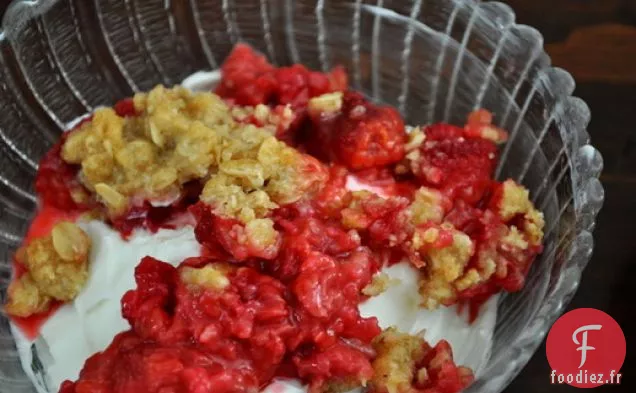Yaourt au Crumble aux Framboises