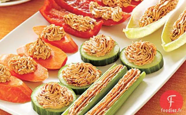 Trempette au Fromage aux Herbes et aux Crudités