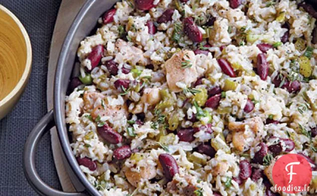 Riz et haricots sales de Louisiane Cuits au Four