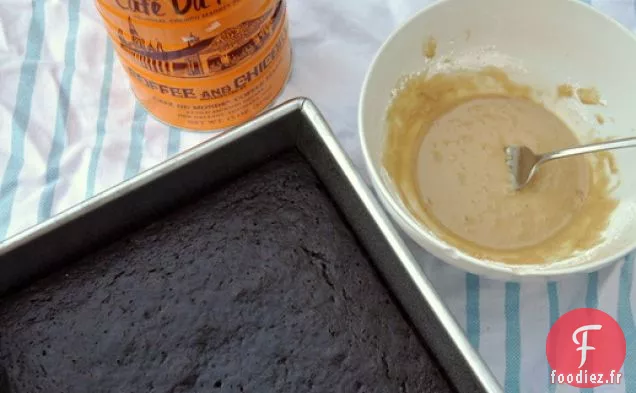 Gâteau à la Banane au Chocolat avec Glaçage à la Chicorée