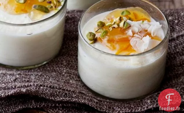 Malabi (Crème au Lait avec Sauce à l'Eau-de-Vie à l'Orange)