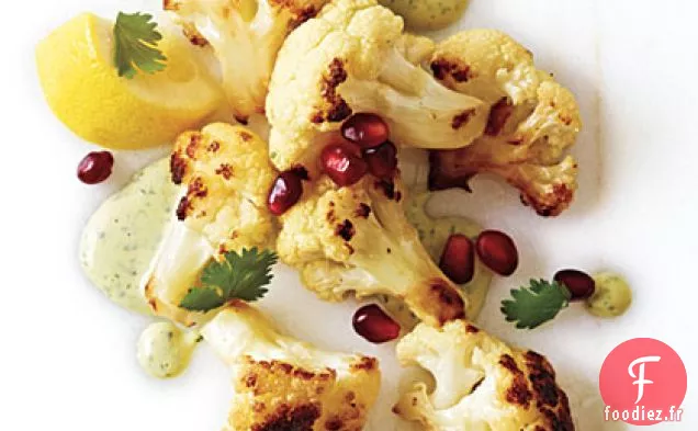 Chou-fleur frit au Tahini et Graines de Grenade