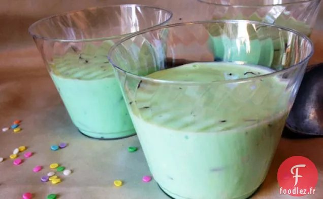 Panna Cotta aux Pépites de Chocolat à la Menthe