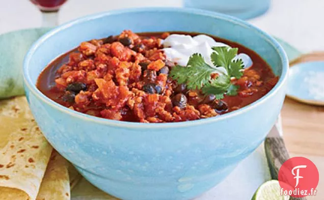 Chili de Dinde aux Haricots Noirs