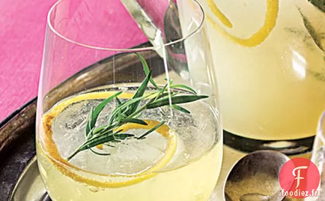 Cocktails Mousseux au Citron et au Gin
