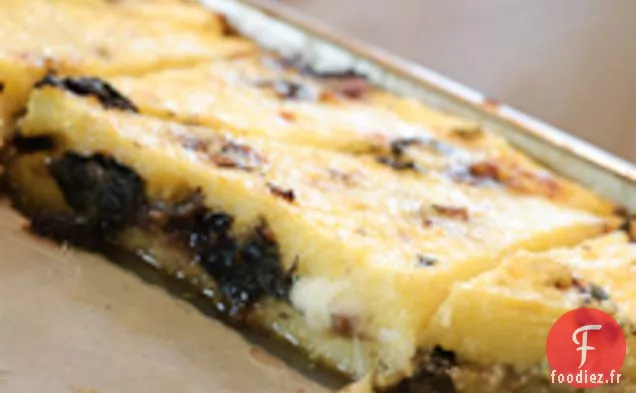 Triangles De Polenta Farcis De Légumes Verts Épicés Et De Fromage