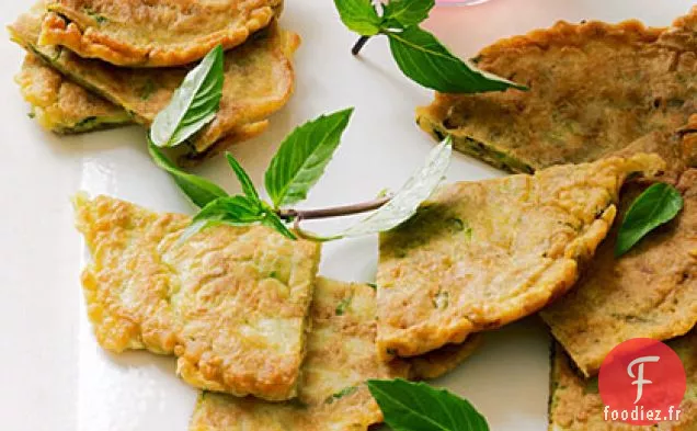 Crêpes aux Courgettes et Basilic Thaï