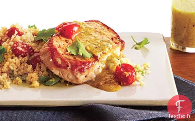 Couscous de Porc avec Vinaigrette Pistache-Citron