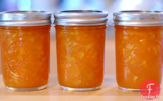 Marmelade d'Orange Carotte à la Cannelle et Raisins Secs Dorés