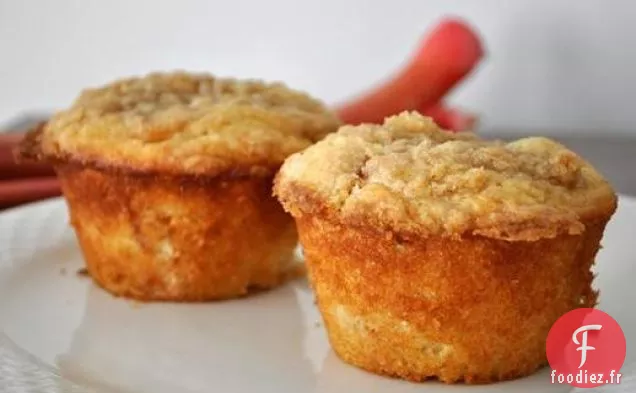 Muffins Streusel à la Fraise Et à la Rhubarbe