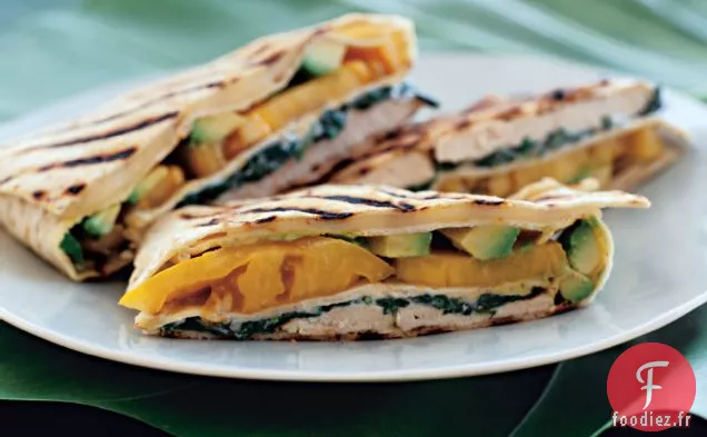 Wraps de Poulet, Avocat et Tomate