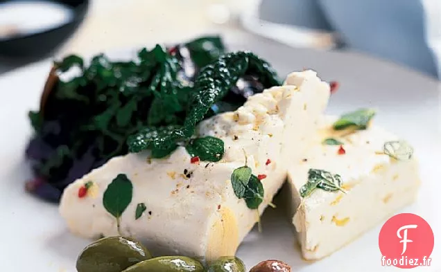 Feta Chaude aux Légumes Verts Sautés