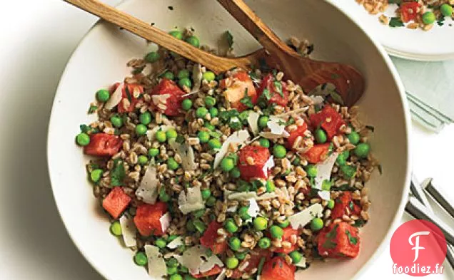 Salade de Pois d'été, Pastèque et Farro