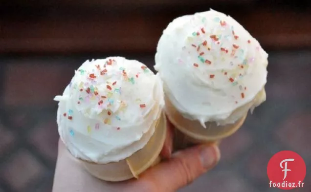 Cupcakes Au Cornet de Crème Glacée