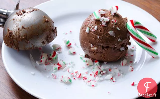 Glace au Chocolat Noir Épicé et à la Canne à Sucre