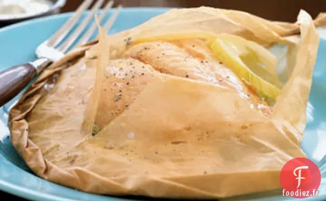 Saumon en Papillote à l'Aneth - Sauce au Yogourt