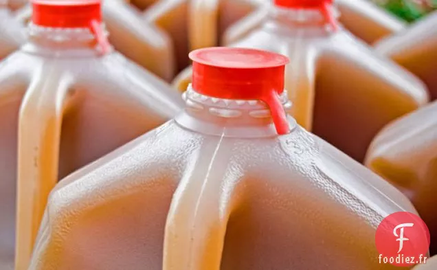 Glace Pilée au Rhum Noir et au Cidre de Pomme