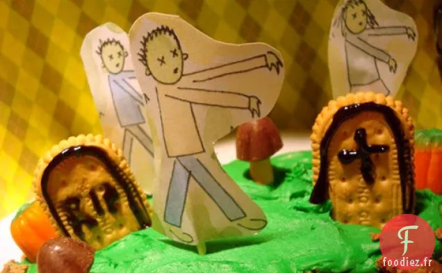 Gâteau de Cimetière de Zombies