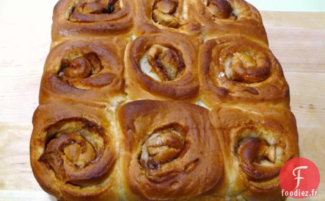Cuisson du pain: Petits Pains Sucrés à la Cannelle et à la Pomme