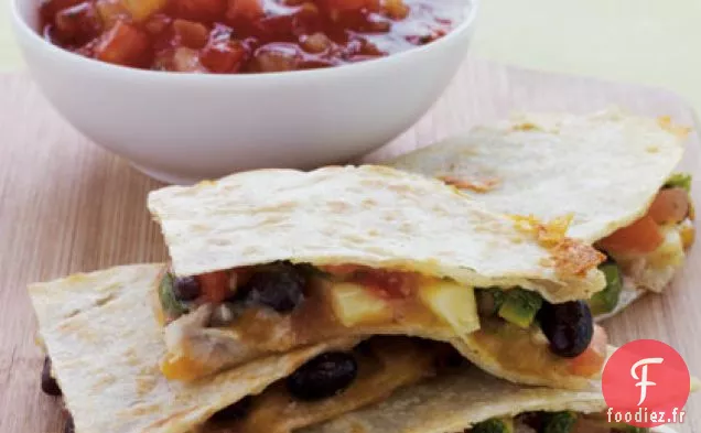 Quesadillas aux Haricots Noirs et Courgettes