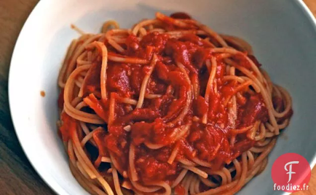 Dîner ce soir: Spaghetti à la Sauce Tomate au Gingembre