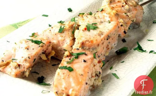 Brochettes de Saumon Épicées (Tandoori Rawas)