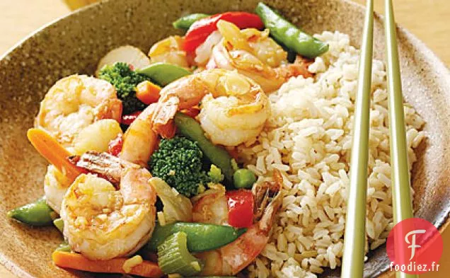 Sauté de Crevettes et Légumes