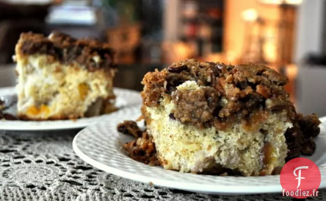 Gâteau au Café Praliné aux Pêches