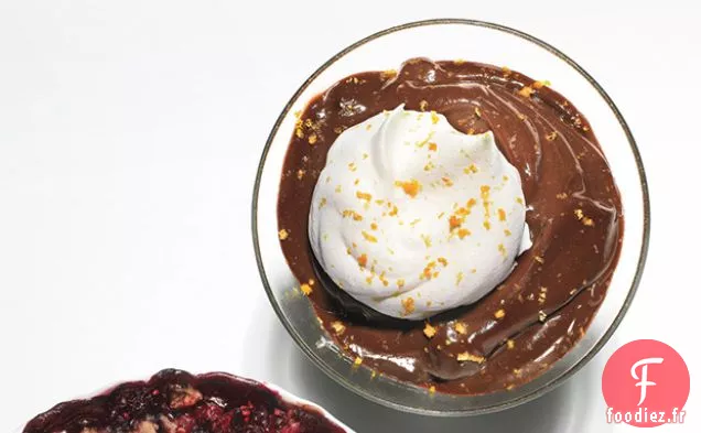 Puddings au Chocolat à la Crème Fouettée à l'Orange