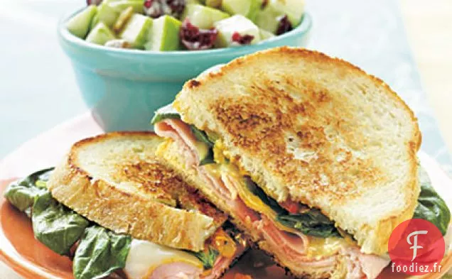 Sandwichs au Jambon Grillé, au Muenster et aux épinards