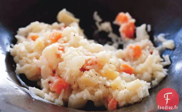 Riz Crémeux Avec Purée De Panais Et Légumes Racines