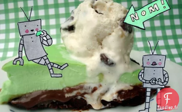 Tarte aux Sauterelles en croûte de Brownie