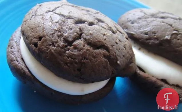Tartes Whoopie au Chocolat à la Crème au Beurre à la Banane