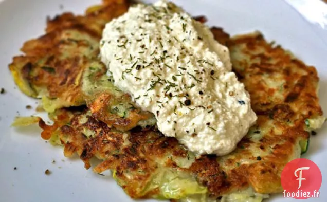 Dîner ce soir: Crêpes de Courgettes à l'Aneth et Ricotta Fraîche